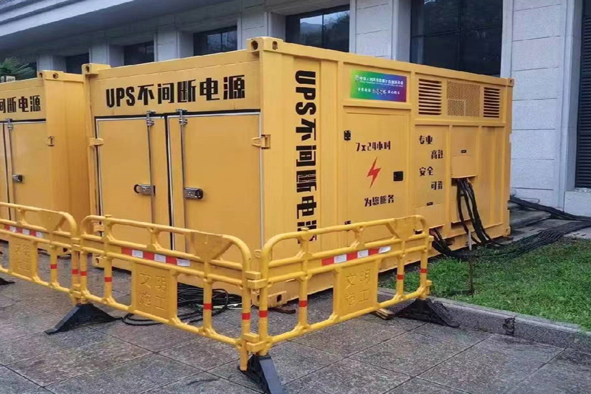 泉山发电机租赁施工现场